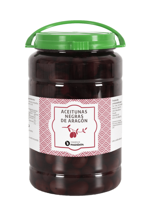 Aceitunas negras de Aragón bote de 0,900kg.