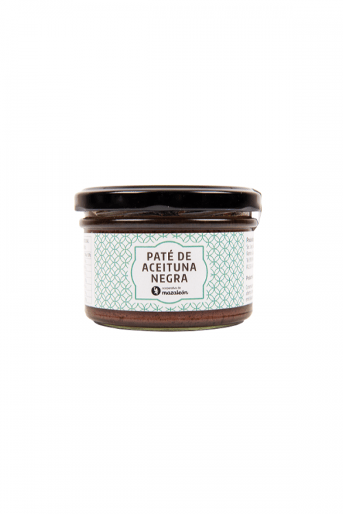 Paté aceitunas negras de Aragón tarro cristal 150gr.