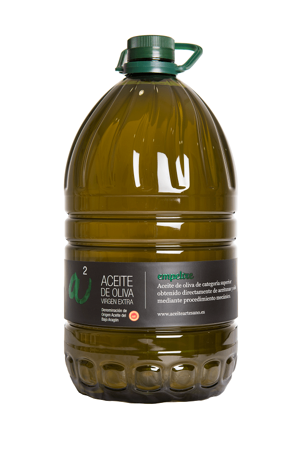 a2empeltre_5L Aceite de oliva Virgen Extra D.O.P. Aceite del Bajo Aragón A2 Aceite artesano Empeltre.