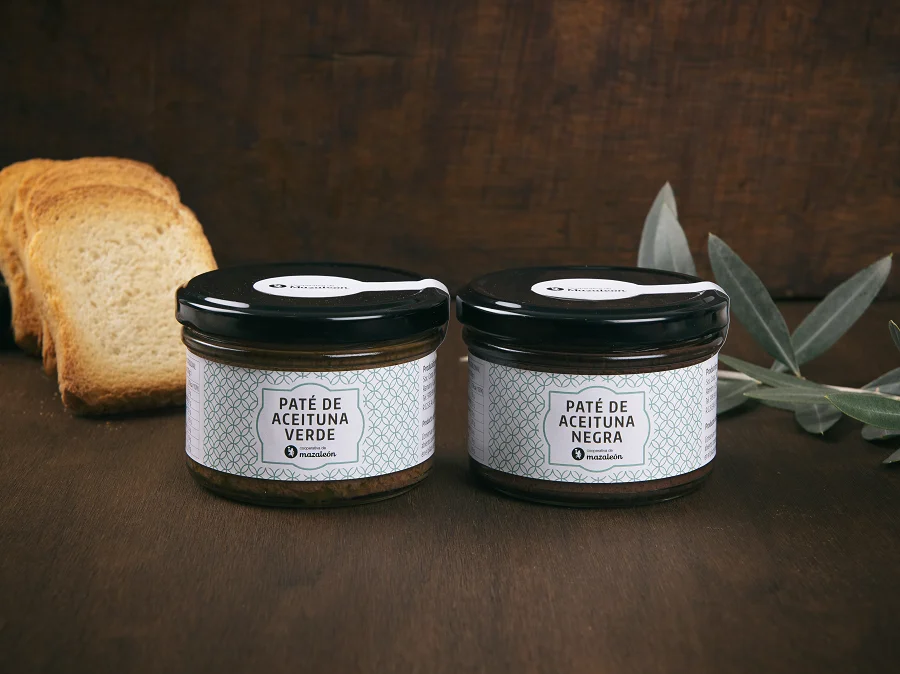Paté aceitunas negras y verdes.